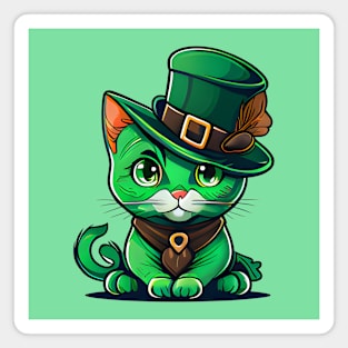 St. Patrick's Day Cat Magnet